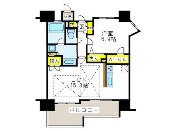 MPLAZA堺筋本町　(1503)の物件間取画像